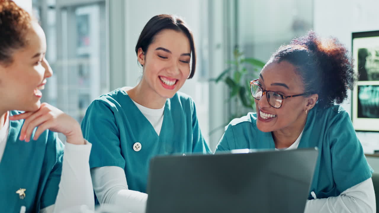 Medical Professionals Collaborating with Technology