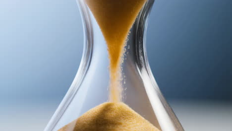hourglass with sand flowing