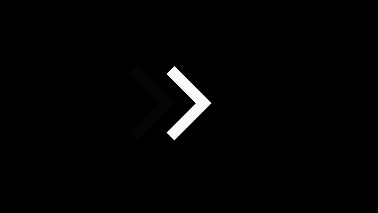 arrows right Icon animated Isolated on Black Background.