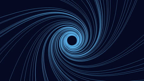 mesmerizing blue spiral on a black background - intricate lines twirling in a circular pattern