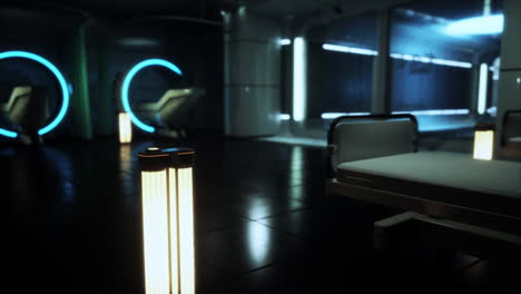 futuristic hospital room