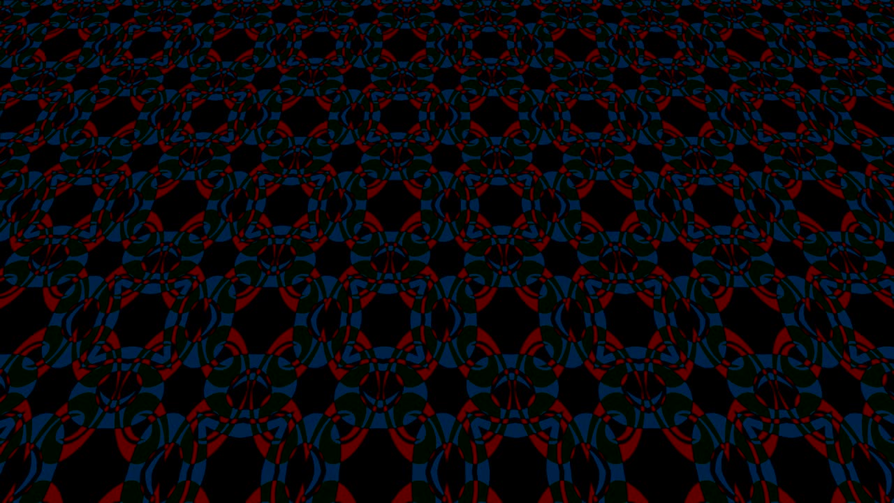 Graphic video pattern with geometric figures that tilts up and moves.