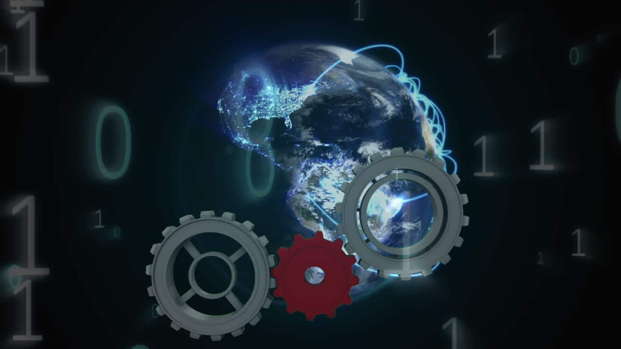 globo giratorio y engranajes