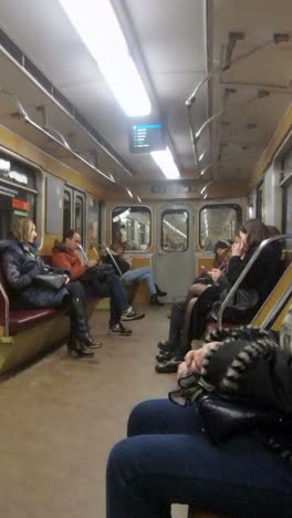 people inside metro train wagon