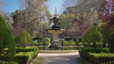 ornamental fountain in a park