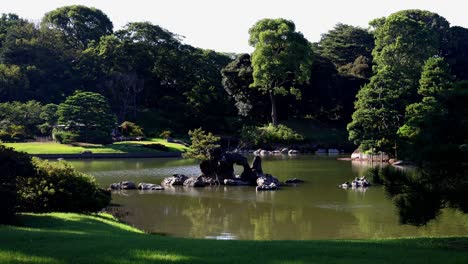la hermosa vista en los jardines de rikugien