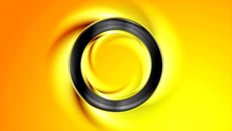 anillo negro liso animación de video abstracta