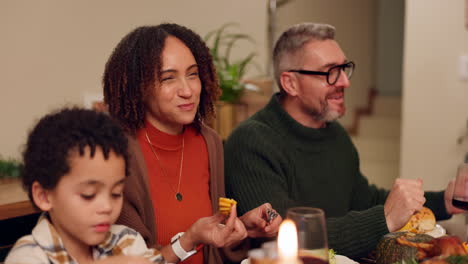 family enjoying a meal together