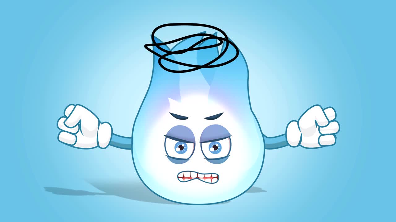 만화 가스 플레임 악의 얼굴 애니메이션 알파 매트