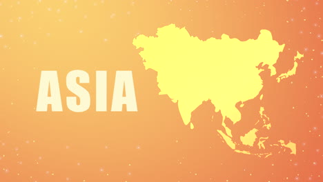 asian culture map with lettering animation