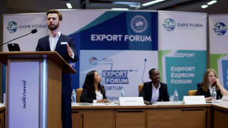 business conference and export forum with professionals