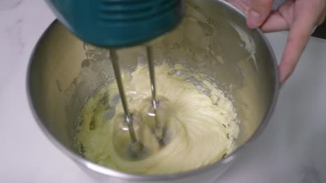 mixing ingredients with the mixer machine