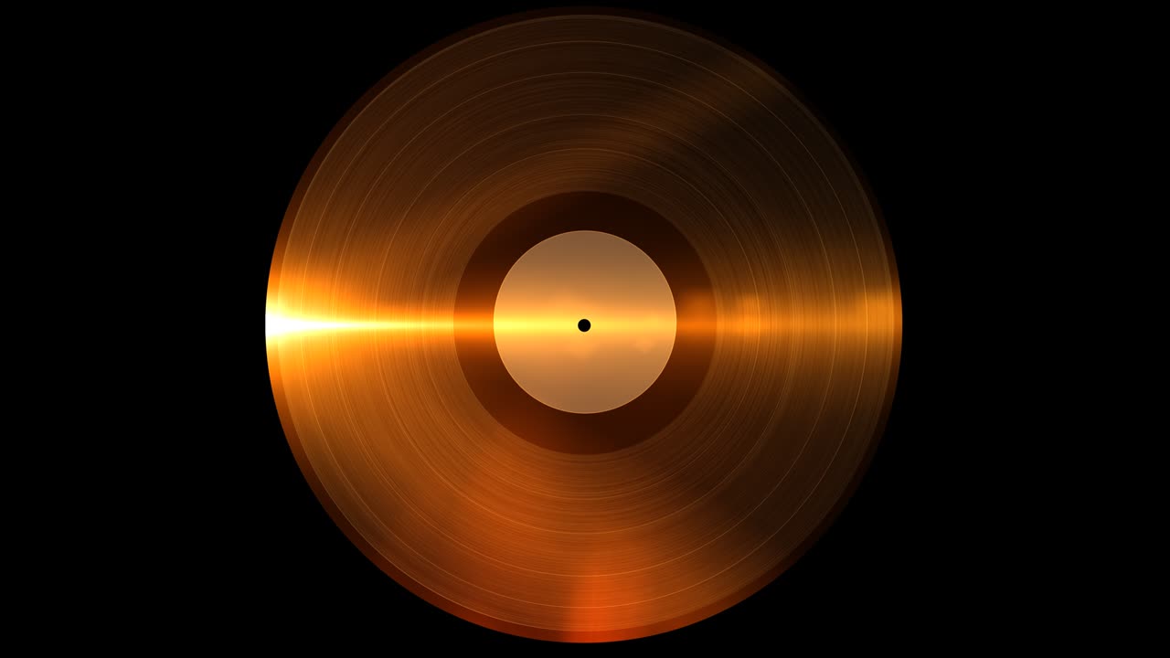 골드 뮤직 디스크: 느린 비닐 회전