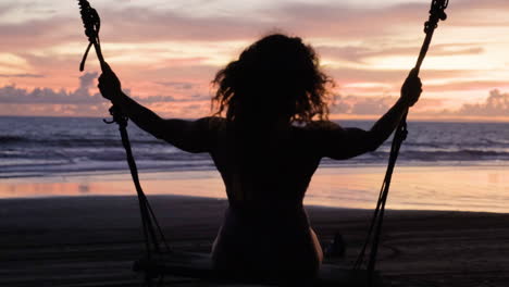 woman on a swing