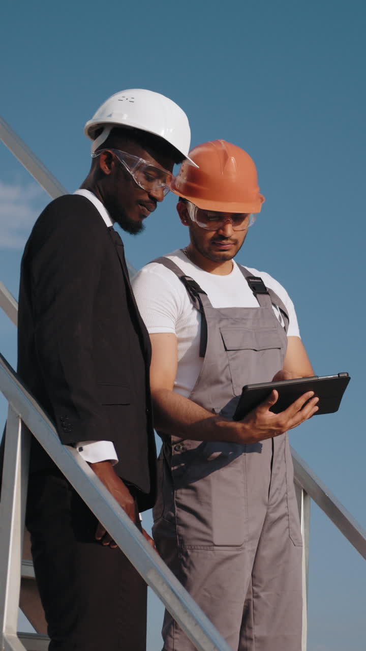 Construction workers on a site