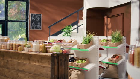 natural fruits and veggies in crates