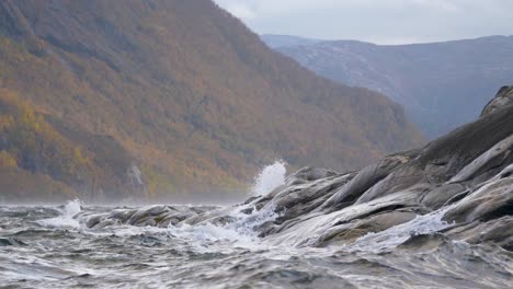 establishing shot of the beautiful nature of norway