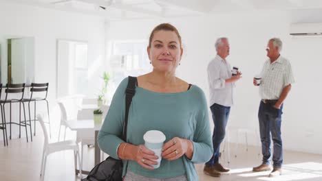 happy-Caucasian-senior-woman-spending-time-before-her-ballroom-dancing-class