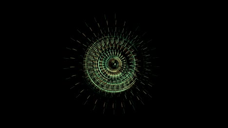 diseño de interfaz circular hud, elementos infográficos como ecualizador de música, ondas de audio o frecuencia de sonido en líneas. tecnología y ciencia, tema de análisis.