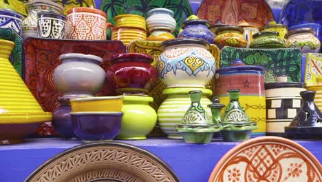 moroccan ceramics display