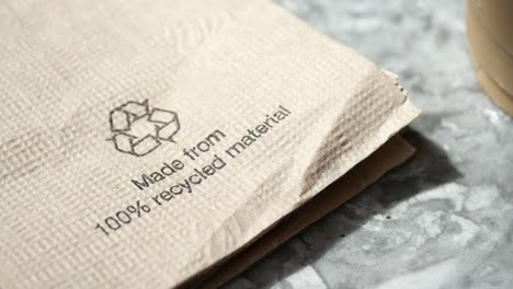 recycled paper napkin