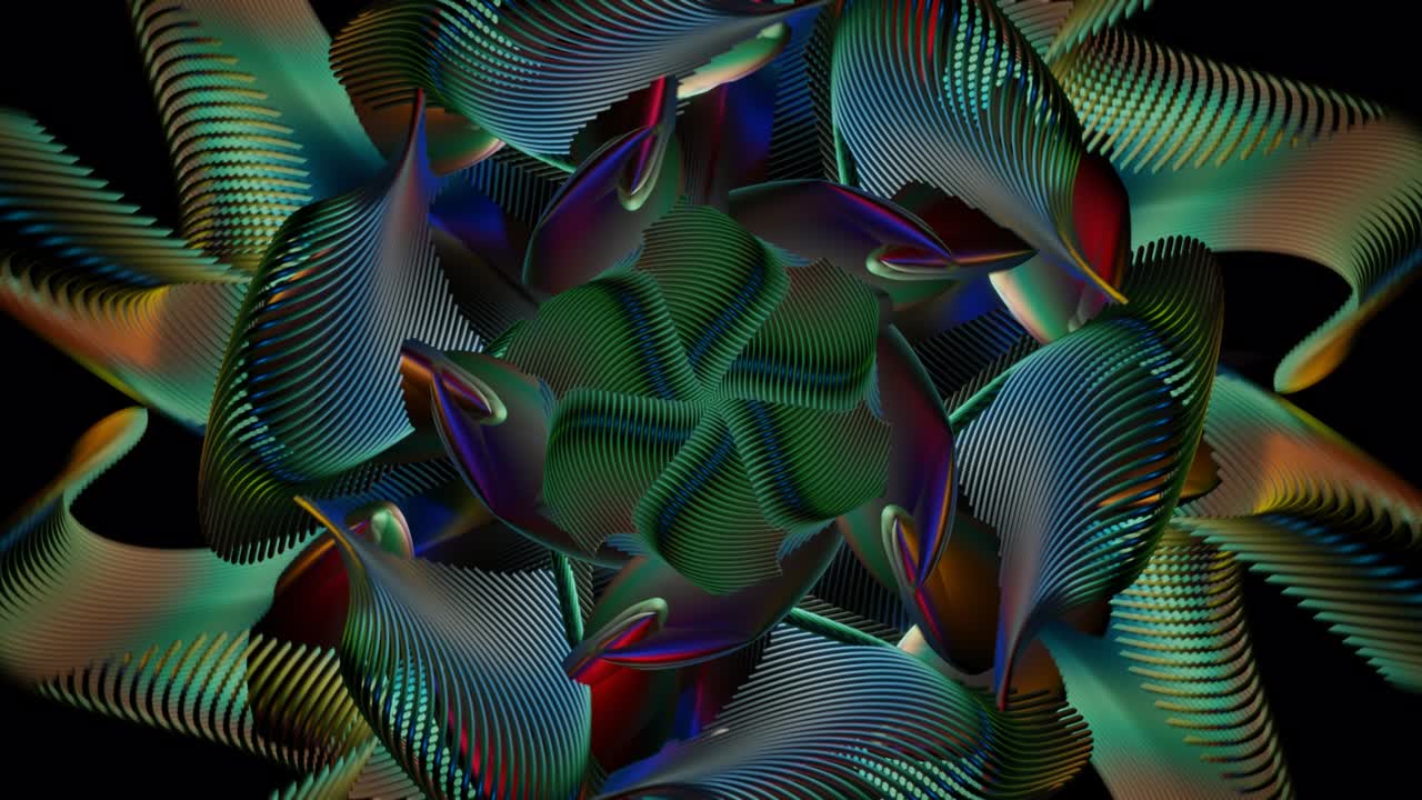 abstract trendy surrealista futurista multicolor psicodélico hipnótico vj fondo de bucle sin costuras.