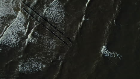 an aerial view of a body of water