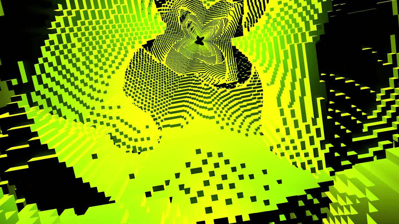 formas geométricas abstractas verdes y amarillas