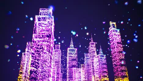 vibrant light displays transform the urban skyline during a captivating nighttime event, showcasing breathtaking colors and mesmerizing patterns