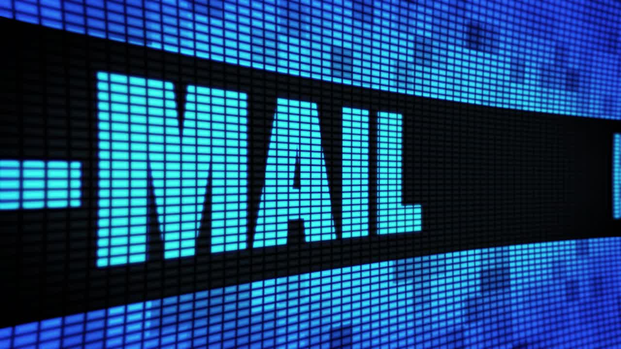 E-Mail Display on Pixelated Screen