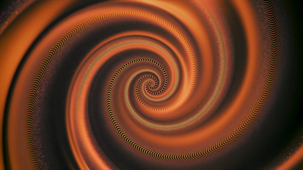 Abstract Spiral Design in Orange and Black