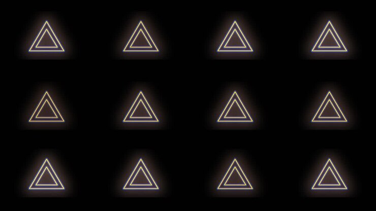 Gold triangles pattern with led light in club style