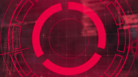 animación del escaneo del alcance sobre el procesamiento de datos