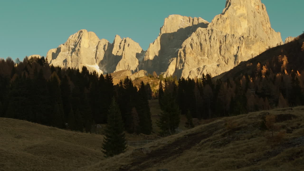 Scenic Autumn Mountain View in the Dolomites