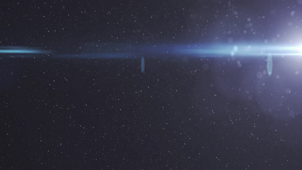 별들과 함께 밤하늘 위에 빛나는 불빛의 애니메이션