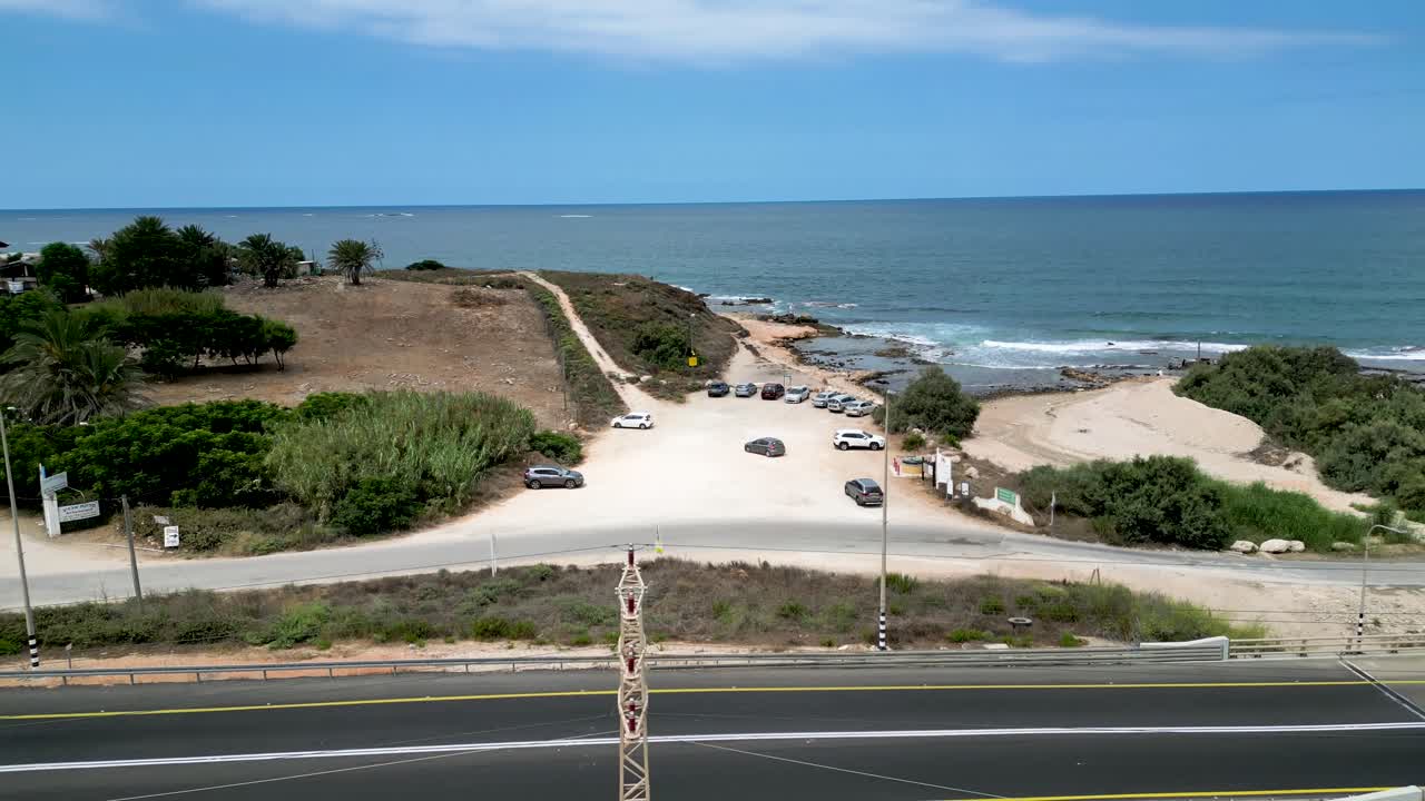 아치지브 국립공원의 아름다운 4k 드론 파노라마 비디오 - 이스라엘 북부