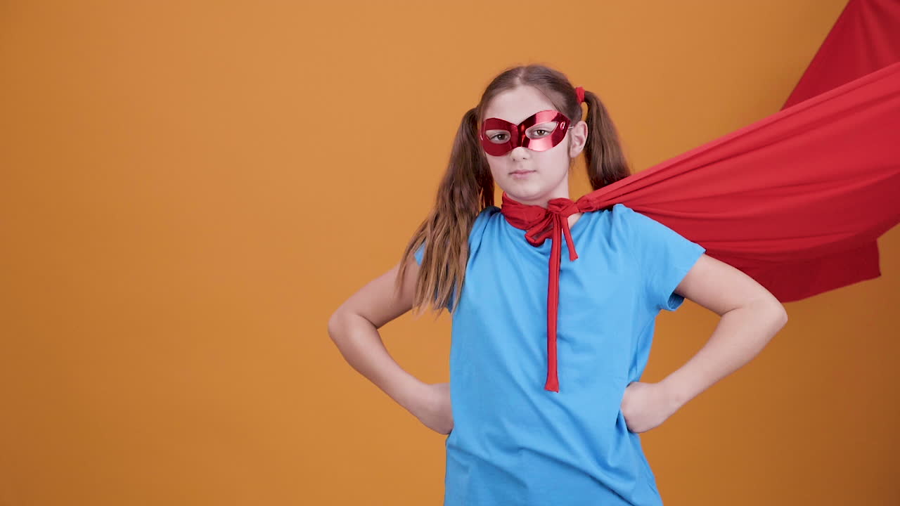 Girl Dressed as Superhero