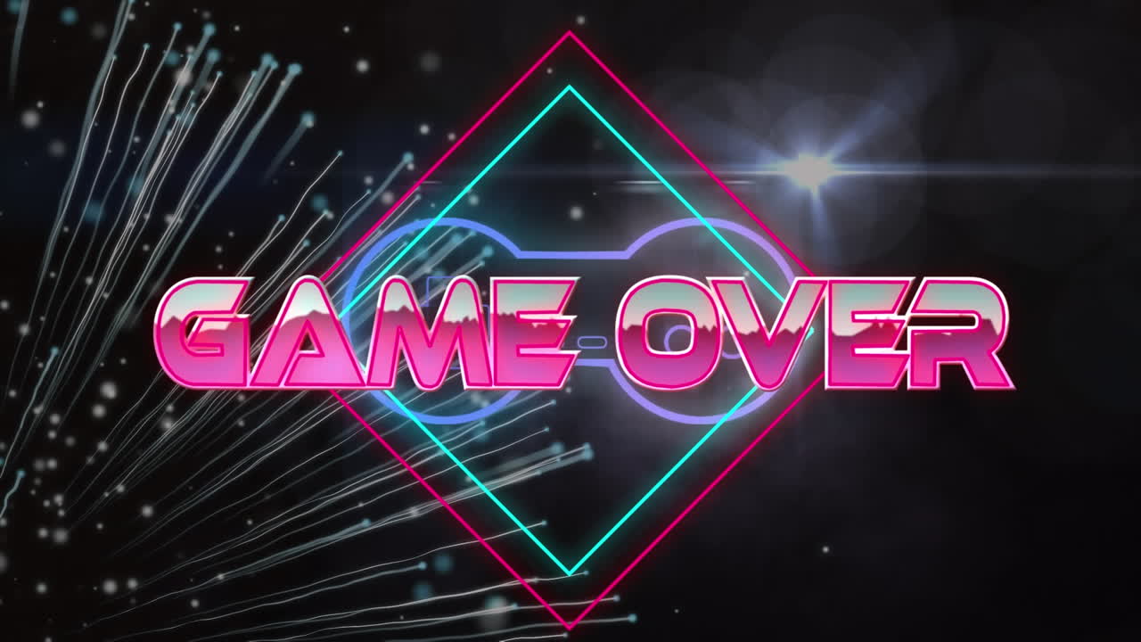 비디오 게임 컨트롤러 아이콘을 통해 텍스트를 통해 게임의 애니메이션을 라이트 트레일과 라이트 스에 대비합니다.