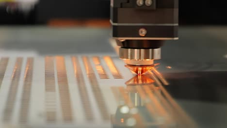 cnc laser cutting of metal, modern industrial technology.