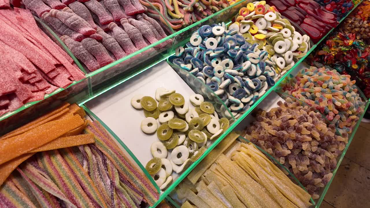 variedad colorida de caramelos de goma