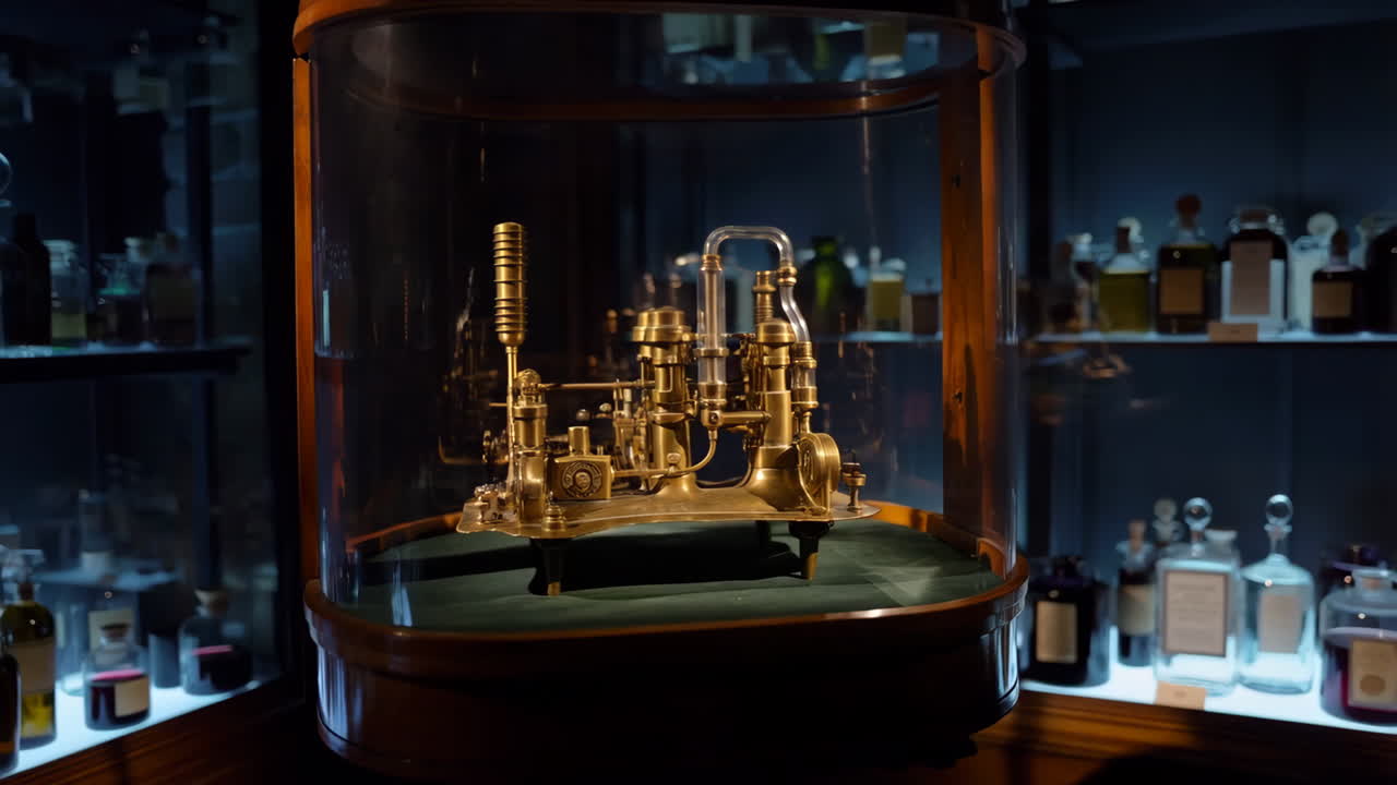 Vintage Scientific Instrument in a Museum Display