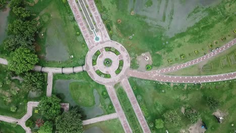 área del parque alrededor de minare pakistán lahore-vista aérea