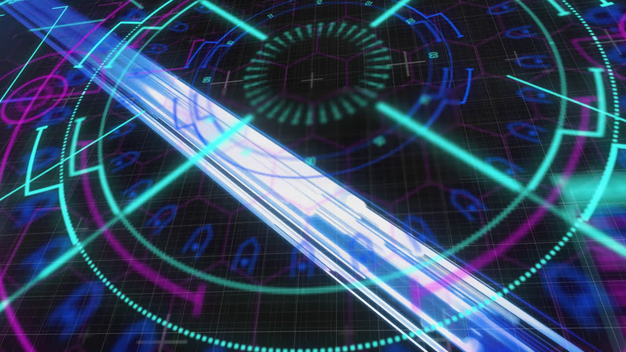 animación del escaneo del alcance y el procesamiento de datos