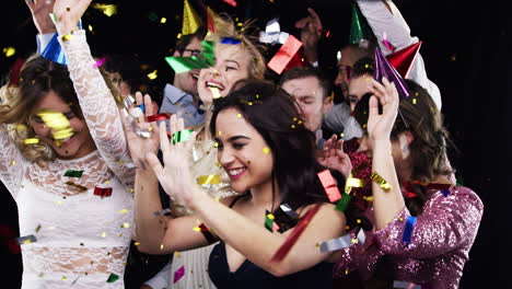 group of friends partying