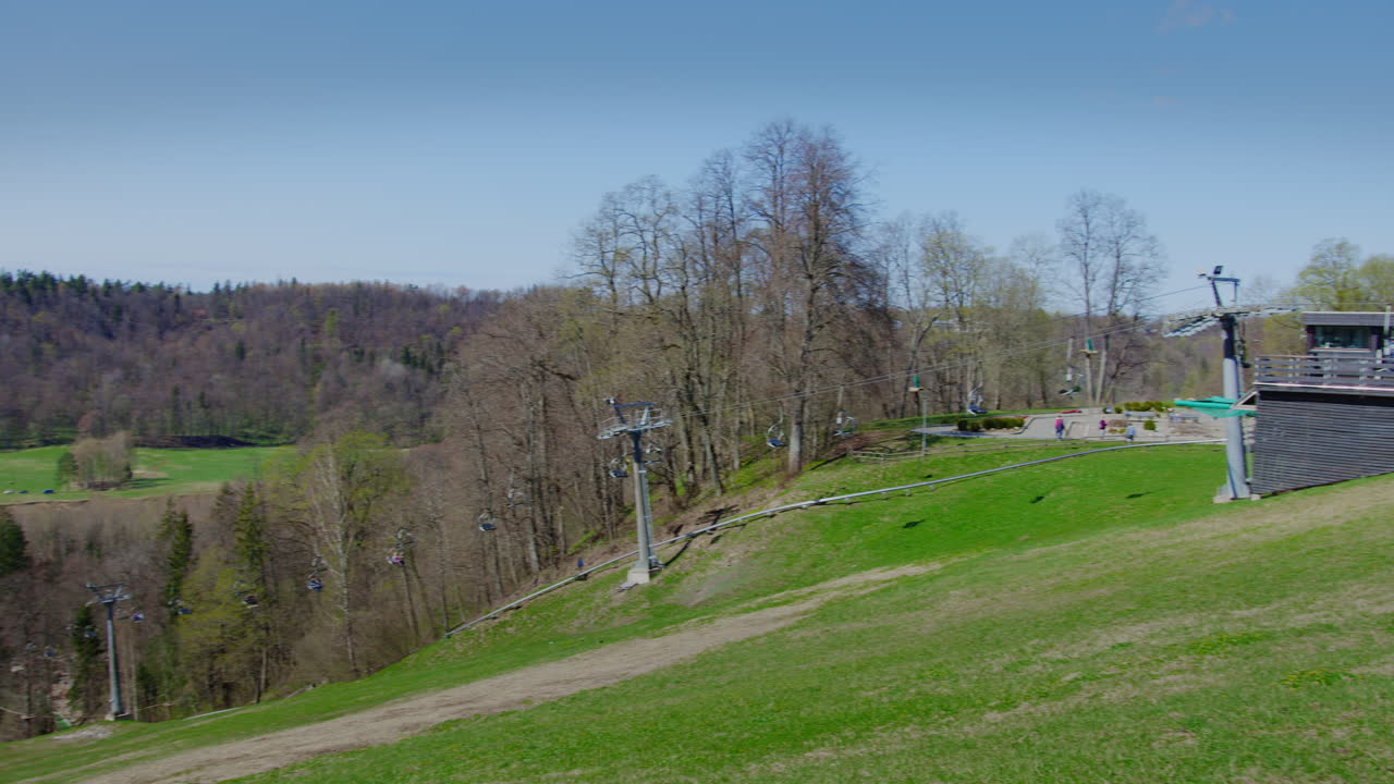 летний горнолыжный курорт, панорама, пешие прогулки