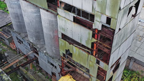 abandoned old chemical factory ruins