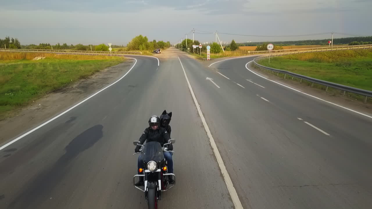 Motorcycle on a Road