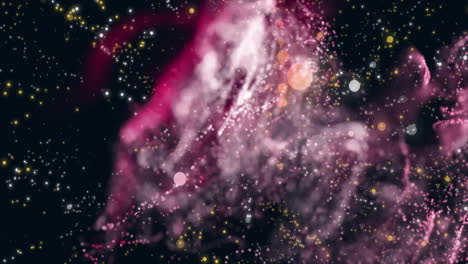 animation of glowing light spots moving on seamless loop on black background
