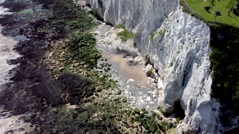 4k drone footage of the white cliffs near dover