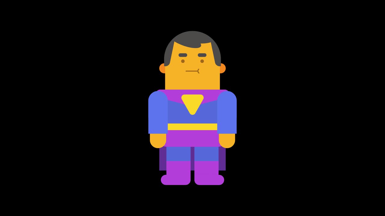 el superhéroe con el signo de exclamación.